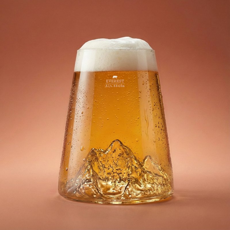 Verre design Mont Everest TOPOGRAPHIC, Alaskan Maker – Image 3