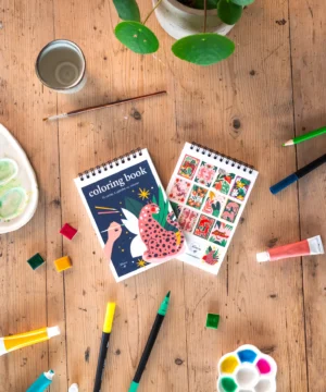 Alternative view of Carnet de coloriage & peinture Wild A6, Maison Joliette