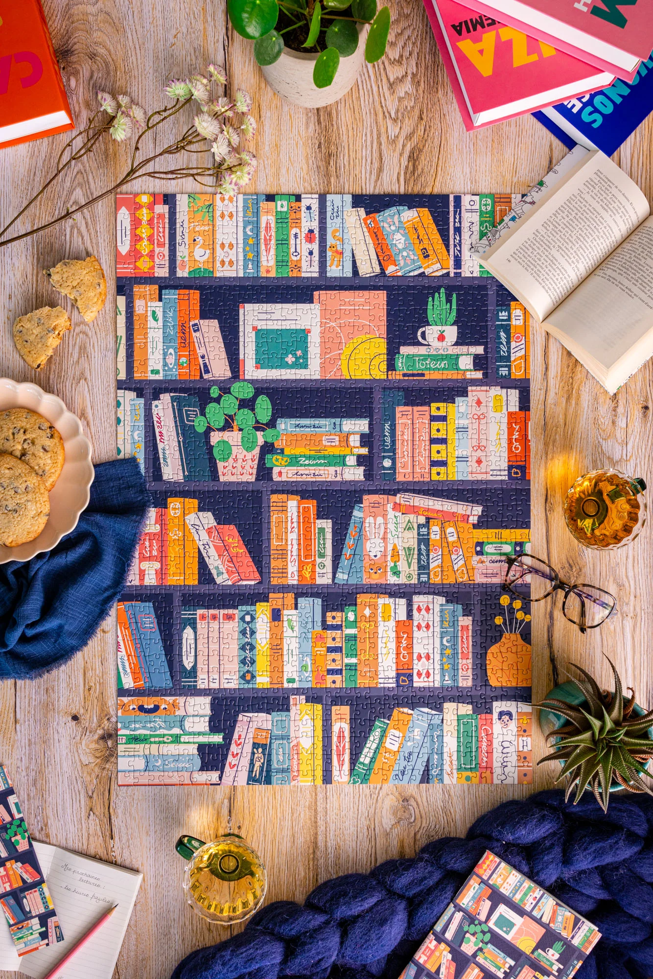 Puzzle 1000 pièces fabriqué en France Book lovers, Maison Joliette – Image 3