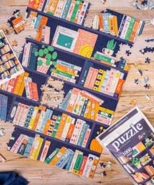 Alternative view of Puzzle 1000 pièces fabriqué en France Book lovers, Maison Joliette