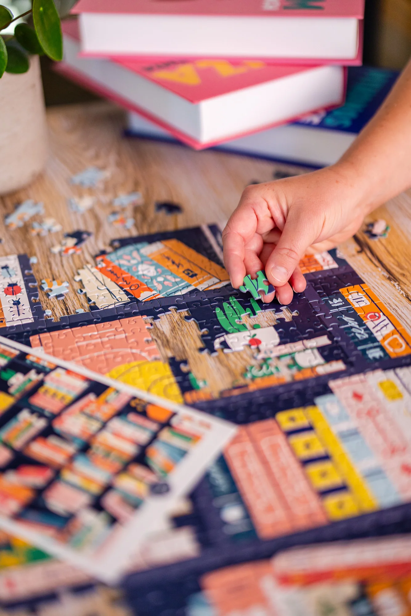 Puzzle 1000 pièces fabriqué en France Book lovers, Maison Joliette – Image 4