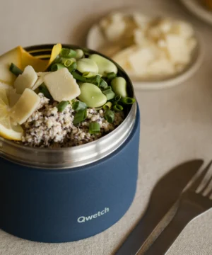 Alternative view of Boîte repas poignée isotherme Granite Bleu, Qwetch