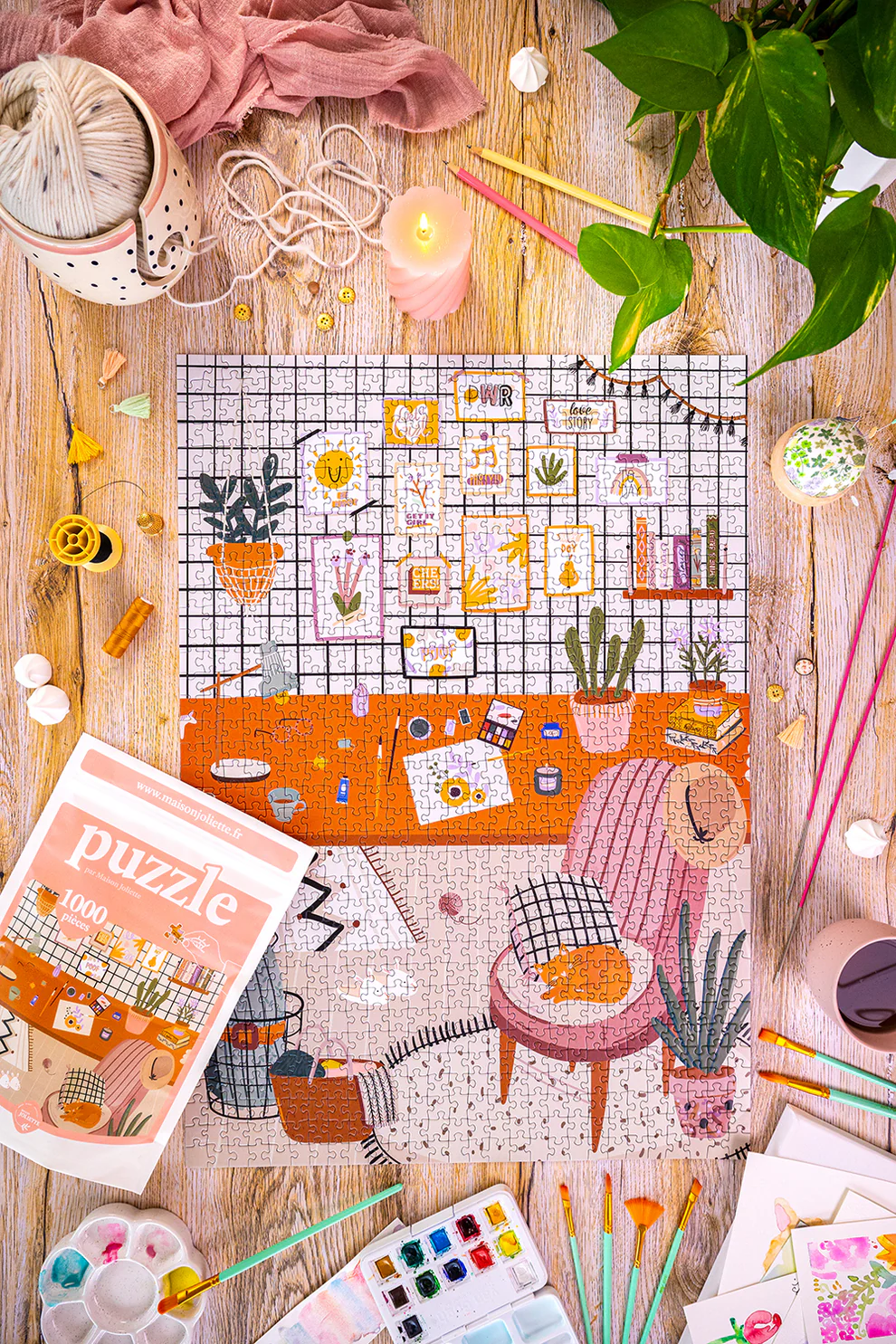 Puzzle 1000 pièces fabriqué en France L'Atelier, Maison Joliette – Image 2