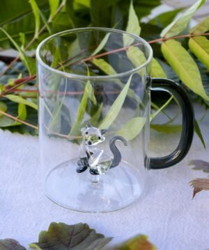 Mug en verre borosilicate Chat, WD Lifestyle