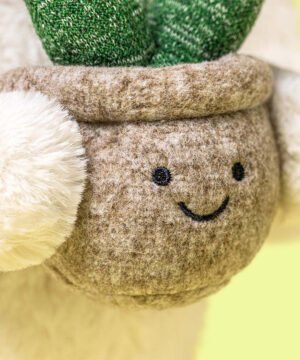 Alternative view of Cream Bunny with Plant, Jellycat