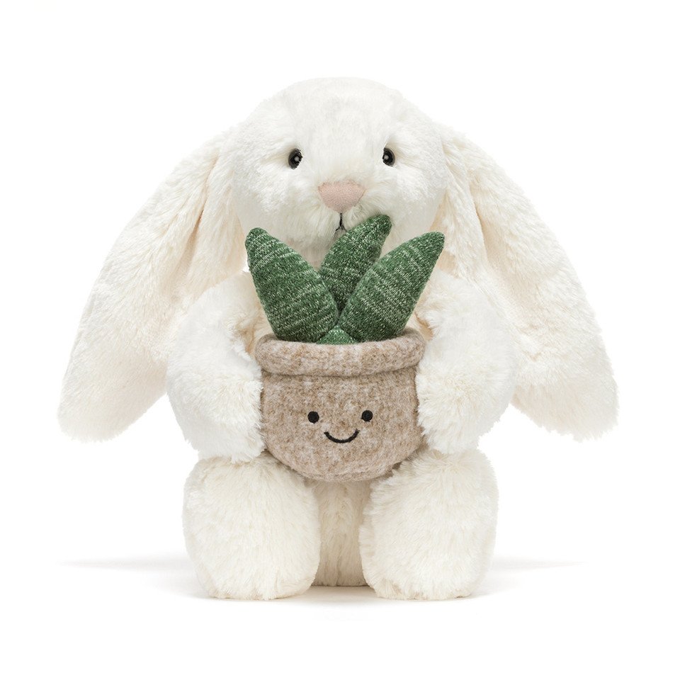 Cream Bunny with Plant, Jellycat