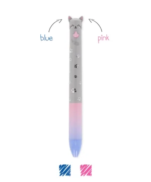 Stylo à Bille 2 Couleurs « Click&Clack – Kitty », Legami