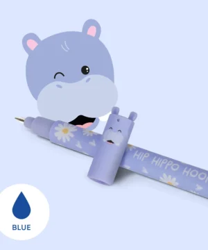Stylo à Encre Gel Effaçable Hippo « Hip Hippo Hooray! », Legami