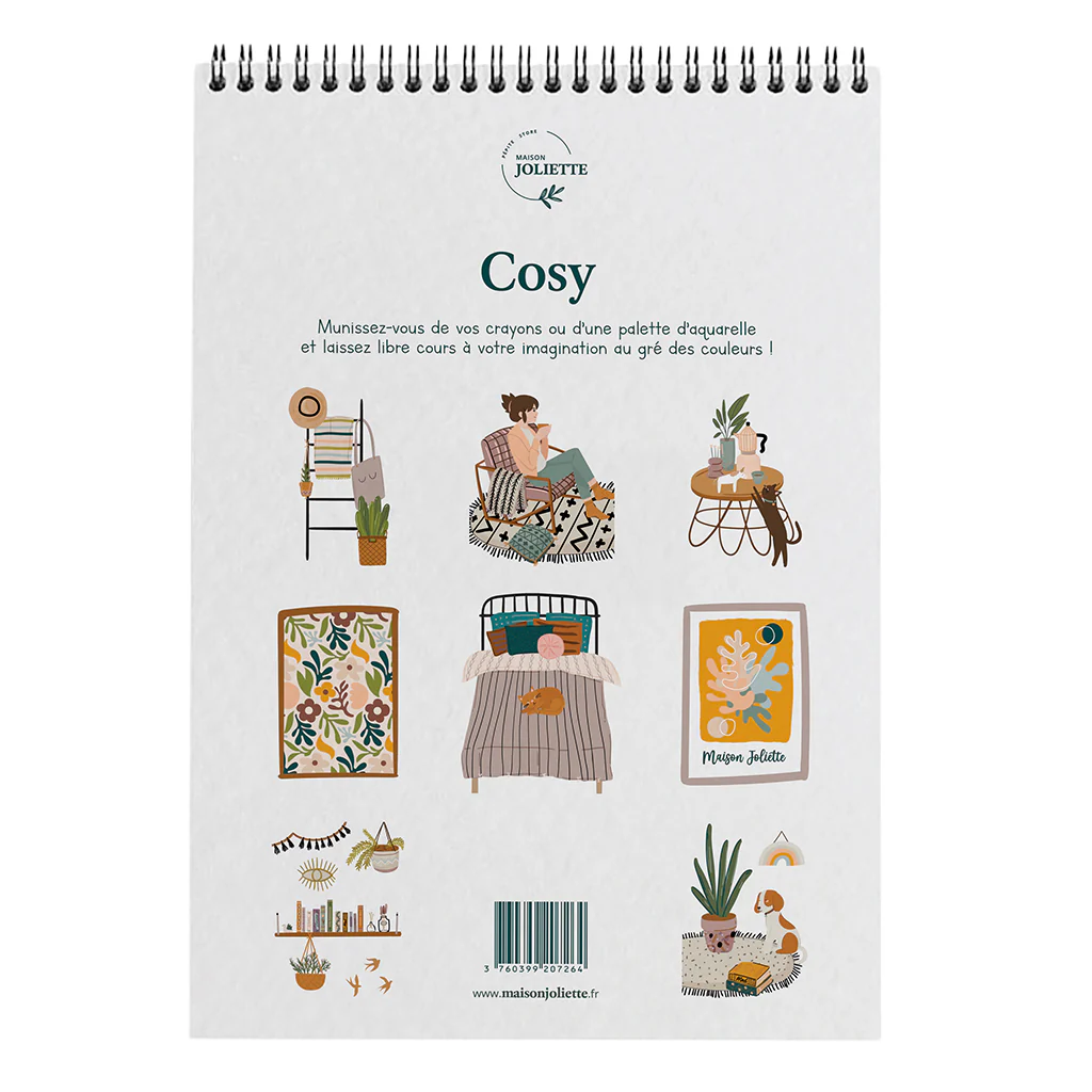 Carnet de coloriage & peinture Cosy, Maison Joliette – Image 3
