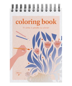 Carnet de coloriage & peinture Floral A6, Maison Joliette