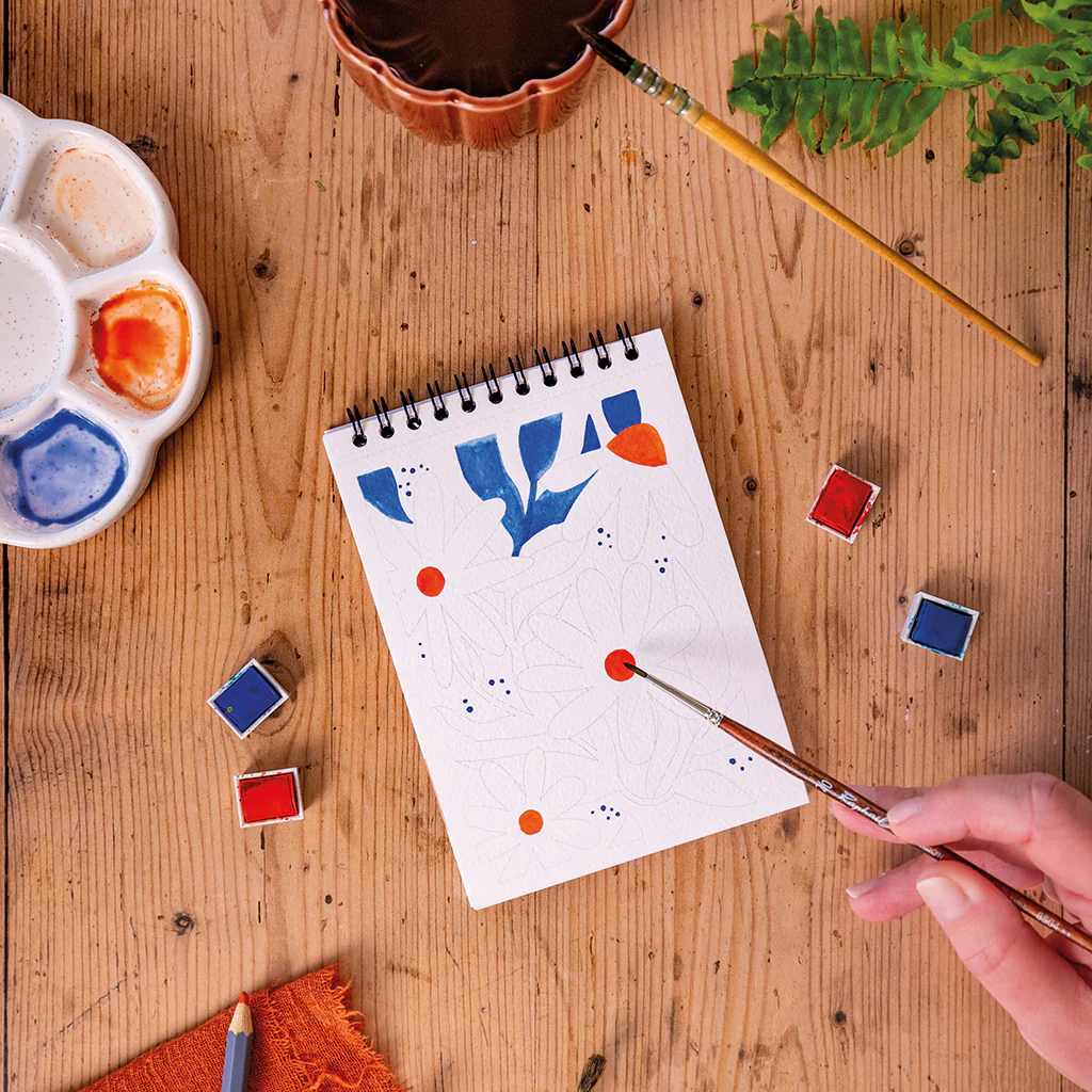 Carnet de coloriage & peinture Floral A6, Maison Joliette – Image 3