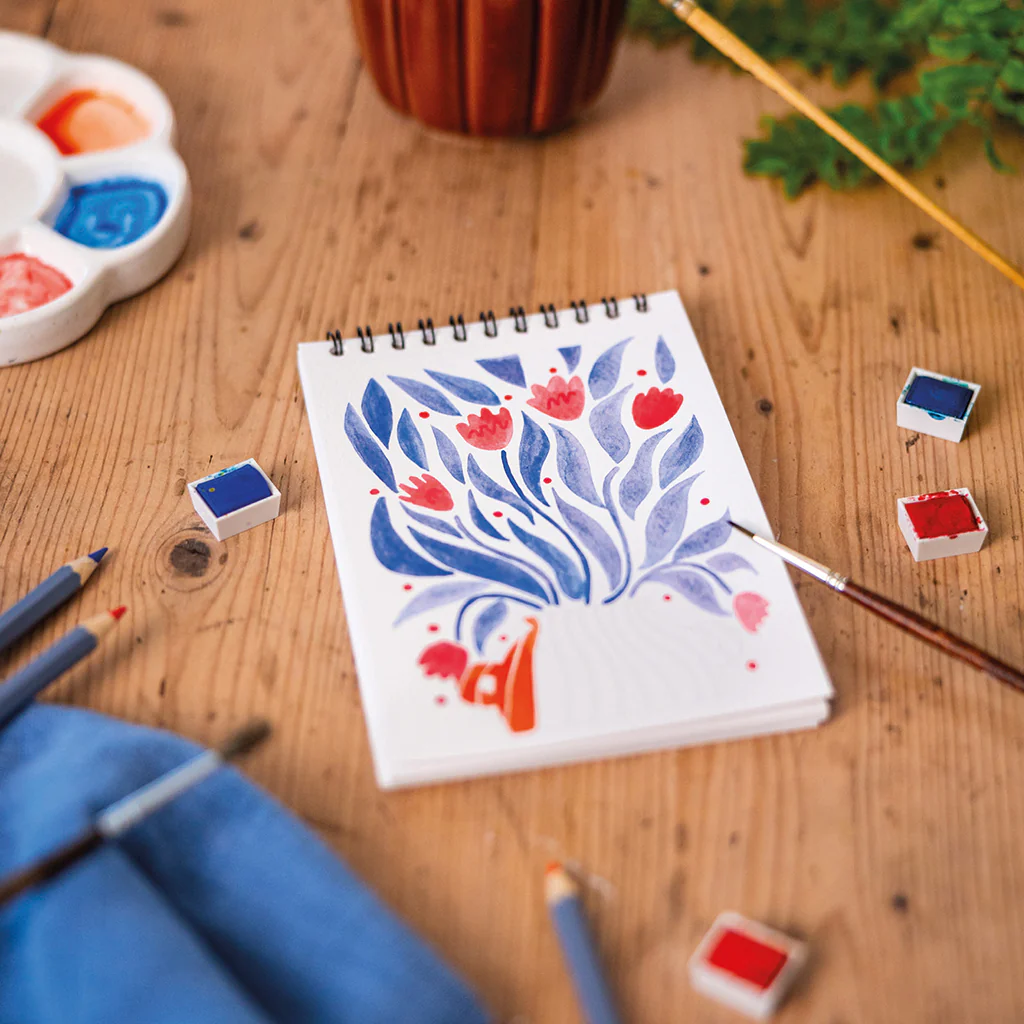 Carnet de coloriage & peinture Floral A6, Maison Joliette – Image 4