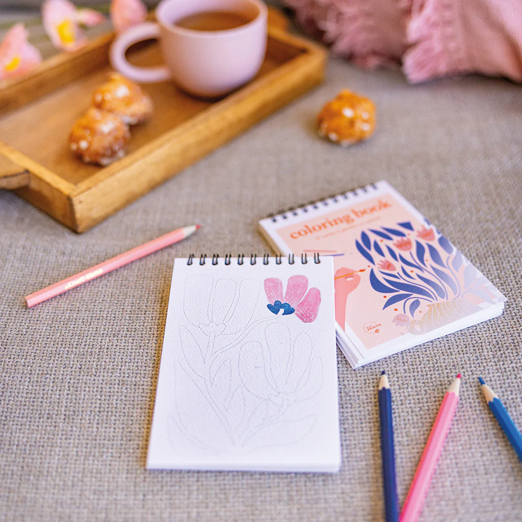 Carnet de coloriage & peinture Floral A6, Maison Joliette – Image 5