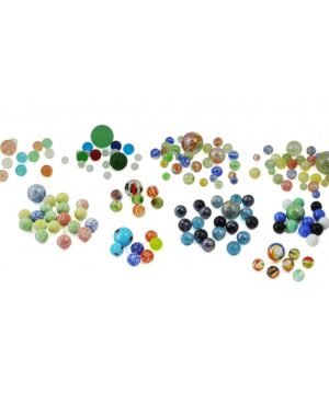 Alternative view of Coffret de 163 billes en verre – 4 tailles & 12 styles pour jouer sans limites, Buki