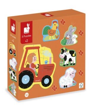 Puzzles évolutifs “La Ferme” Apprendre en s’amusant, Janod