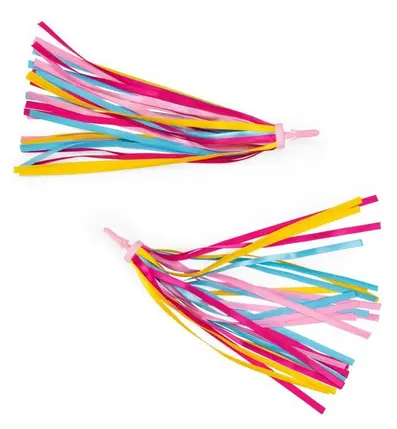 Franges multicolores pour vélo et trottinette, Moulin Roty