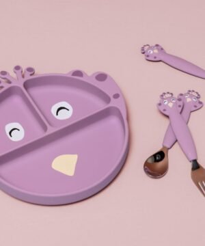 Alternative view of Assiette avec ventouse en silicone et compartiments - Mrs. Peacock, Trixie
