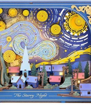 La Nuit Étoilée – Puzzle 3D en Bois Artistique et Lumineux, ROBOTIME