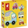 Puzzles évolutifs “Véhicules & Animaux de la forêt” Apprendre en s’amusant, Janod