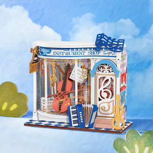 Alternative view of Melody Instrument Shop – Boutique Miniature de Musique DIY, ROBOTIME