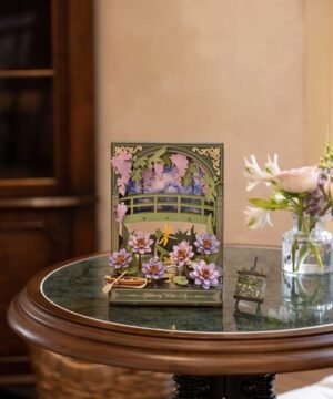 Alternative view of Glittering Water Lily Puzzle 3D en Bois Poétique et Lumineux, ROBOTIME