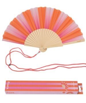 Éventail “Pink and Orange Stripes”, Fisura