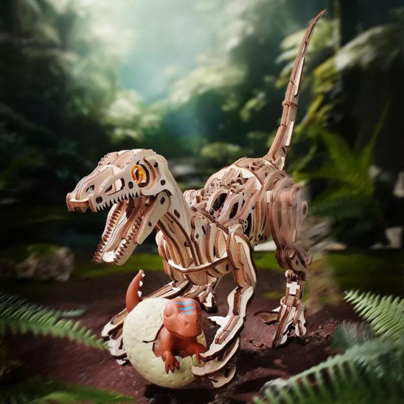 Vélociraptor – Puzzle 3D en Bois DIY, ROBOTIME – Image 2