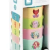 Seaux “Mes bébés animaux” – Jouet de bain sensoriel, Janod