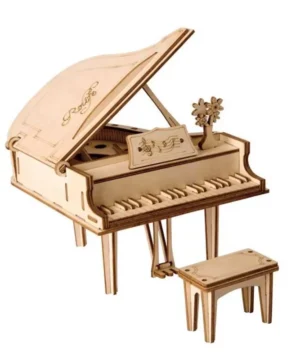 Grand Piano à Queue – Puzzle 3D Mécanique en Bois, ROBOTIME