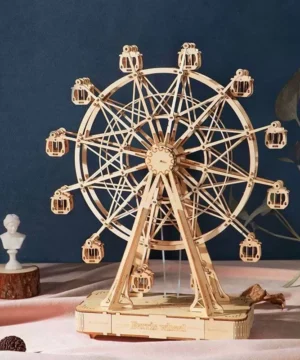 Alternative view of Grande Roue Musicale – Puzzle 3D Mécanique en Bois, ROBOTIME