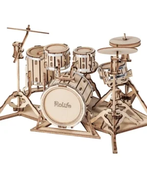 Kit Batterie Puzzle 3D Musical en Bois, ROBOTIME