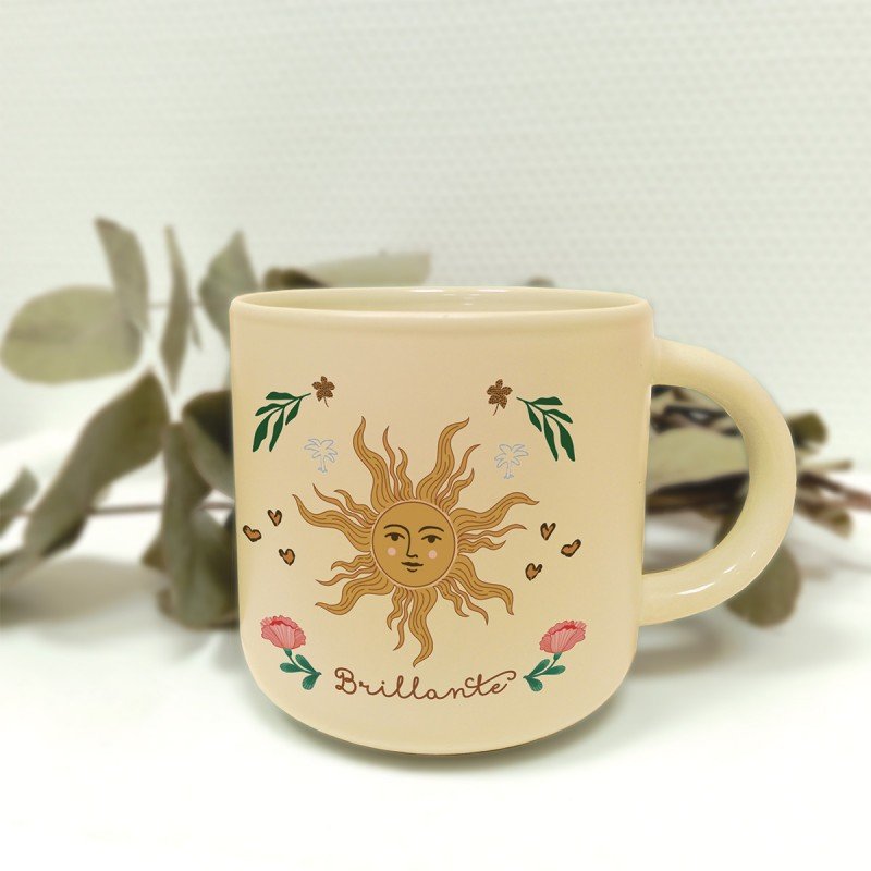 Mug Céramique Rond Beige 350 ml Le Soleil, Royal Garden – Image 2