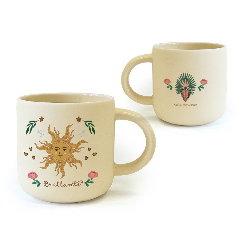 Mug Céramique Rond Beige 350 ml Le Soleil, Royal Garden – Image 3