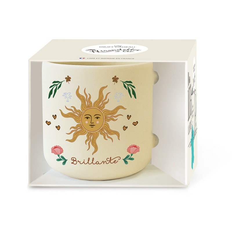 Mug Céramique Rond Beige 350 ml Le Soleil, Royal Garden