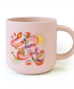 Mug Céramique Rond Rose 350 ml Serpent, Royal Garden