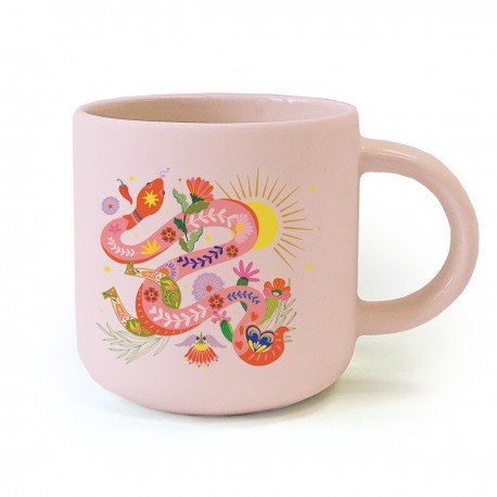 Mug Céramique Rond Rose 350 ml Serpent, Royal Garden
