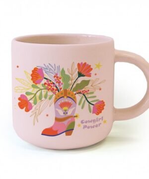 Alternative view of Mug Céramique Rond Rose 350 ml Far West Cowgirl, Royal Garden