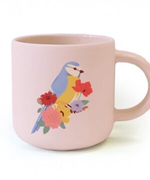 Mug Céramique Rond Rose 350 ml Nature Vivante, Royal Garden
