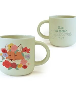 Mug Céramique Rond Vert 350 ml – Nature Vivante, Royal Garden