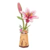 Pink Lily Puzzle 3D en Bois Fleur Élégante, ROBOTIME