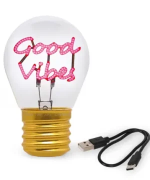 Lampe de Table Ampoule Good Vibes – Bulb Fiction, Legami