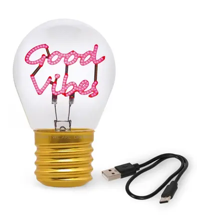 Lampe de Table Ampoule Good Vibes – Bulb Fiction, Legami