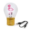 Lampe de Table en Forme d'Ampoule « Flamant Rose » – Bulb Fiction, Legami
