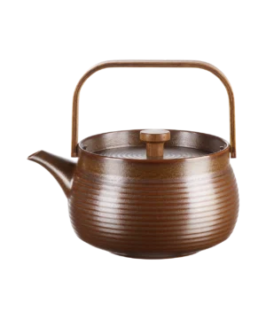 Théière en Porcelaine avec Anse en Bois, Asa