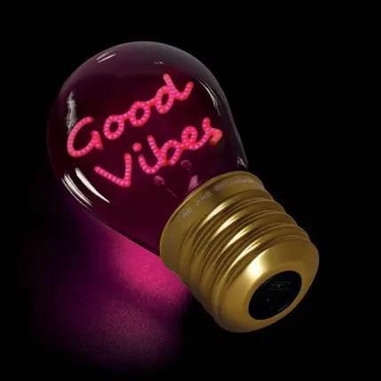 Lampe de Table Ampoule Good Vibes – Bulb Fiction, Legami – Image 3