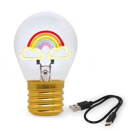 Lampe de Table Ampoule Arc-en-ciel, Legami
