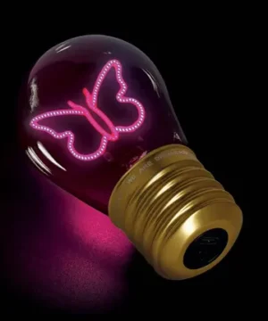 Alternative view of Lampe de Table Ampoule « Papillon » – Bulb Fiction, Legami
