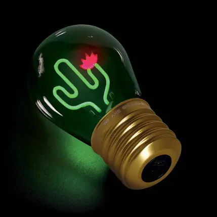 Lampe de Table en Forme d'Ampoule « Cactus », Legami – Image 3