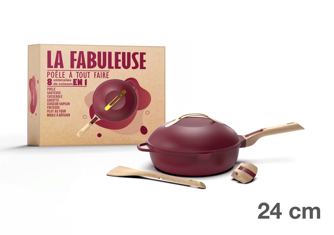 Fabuleuse Poêle 24cm Rubis, Cookut – Image 5