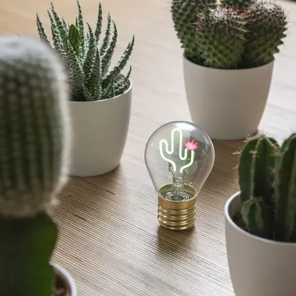 Lampe de Table en Forme d'Ampoule « Cactus », Legami – Image 5
